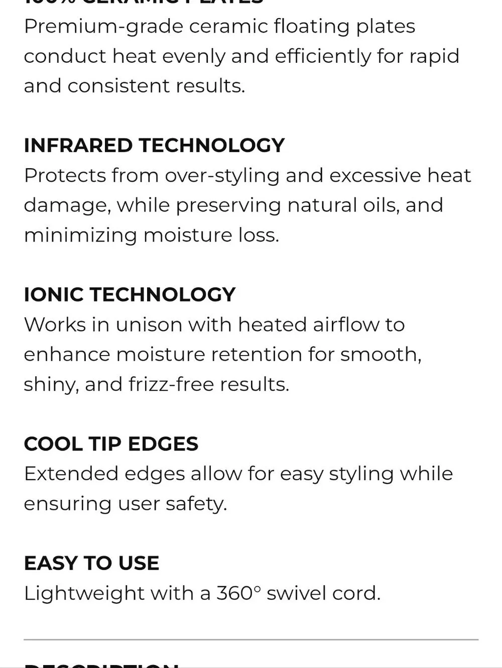 Adagio Ceramic Soft Touch Flat Iron - White